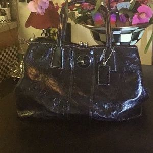 COACH,” Black Monogram patient Leather 🌹